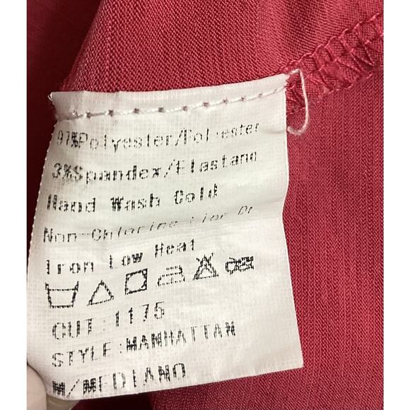 Womens Pink Coconut Boutique Dress 3/4 Raglan Sleeve Elastic Neckline Pink Sz M - Picture 9 of 9